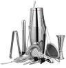 Amazon Top Seller 11Pieces Silver Boston Shaker Set Stainless Steel Cocktail Shaker Bar Tool Kit with Accessories
