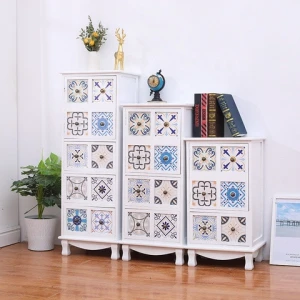 American style living room solid wood with door white bedroom bedside chest of drawers