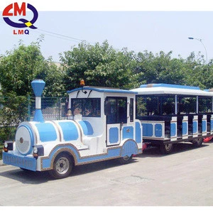 Amusement park children play games trackless electric train price