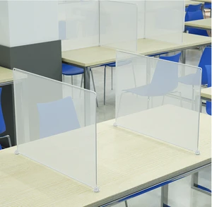 anti protective desk table portable clear sneezing barrier shield screen plexiglas acrylic sneeze guard for restaurant