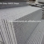anti-slip China light grey G603 granite stairs