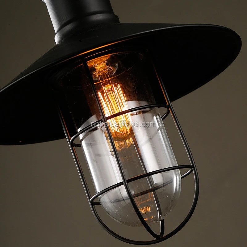 Antique Loft Pendant Light E27 Vintage Metal Lamp Shade Indoor Lighting