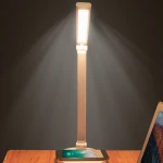 Antique shaped lighting accessories six column soft back sheepskin desk lamp