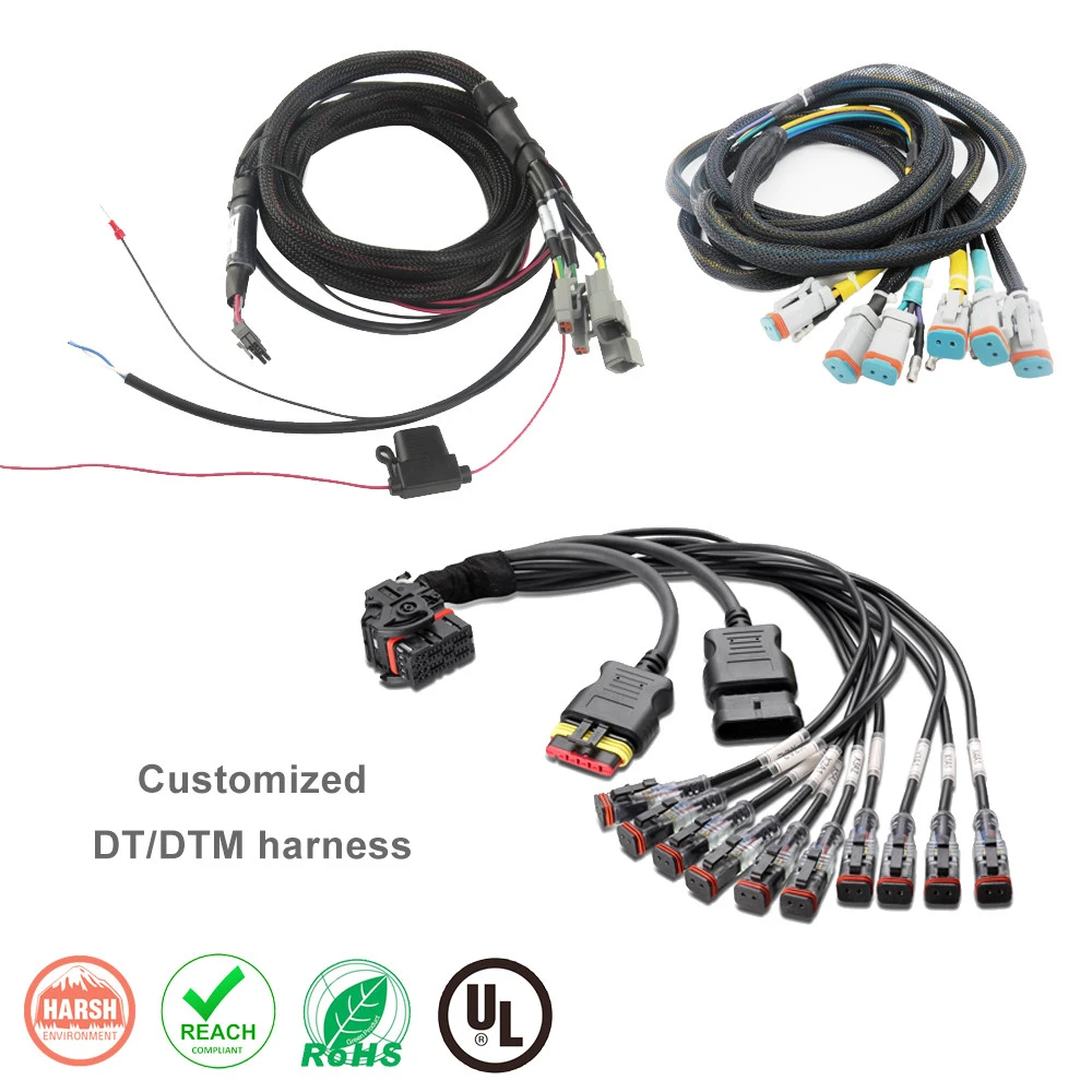 assembly wire harness dt series dt06 6 pin deutsch connector