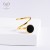 Import AZL Minimalist Jewelry Gold Plated Stainless Steel Dainty Creative Geometric Black Enamel Knuckle Rings For Cool Girls from China