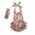 Import Baby Infant Girls Ethnic Style Backless Halter  Kids Baby Clothing With Floral Headband from China