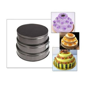 Bakeware Sets Of 3PCS Round Shape Non-stick Carbon Steel Cake Moulds Springform Pan Set Of Cake Pans For Baking