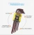Import ball end long hex key wrench L type 9 pcs set packing from China