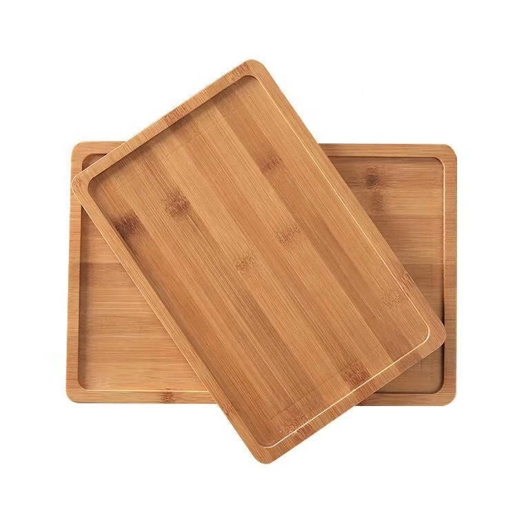 Bamboo Coffee Tea Serving Tray Fruit platters Party Dinner Plates Sour Candy Tray