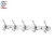 Import Bathroom accessories wall mounted 5 holes robe hook metal clothing hook from China