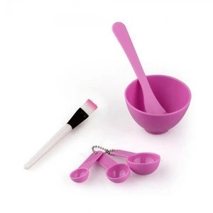 Beauty 6 in 1 DIY Facial Mask Miing Bowl Brush Spoon Stick Tool Set Model 1