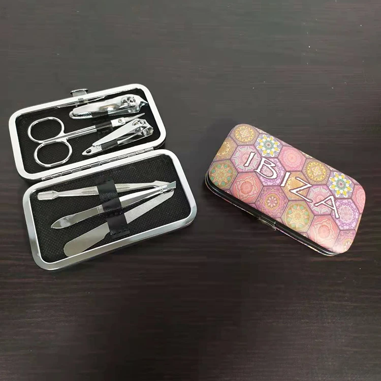 Beauty Care Professional Stainless Steel 6pcs Manicure Box Gift Set Custom Nail Clipper Set