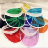 Beauty Transparent fashion Candy Colorful Summer adjustable Sun Visor Hat swimming pool party  hat