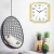 Import bedroom or study Silent sweeping high quality plastic square digital wall clock from China