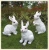 Import Bespoke resin decorative lovely standing rabbit sculpture for garden decoration from China