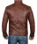 Import best famous  Brown Genuine Leather Jacket Mens  Cafe Racer Real Lambskin Leather Distressed Motorcycle Jacket from Pakistan