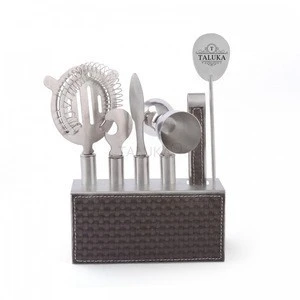 Best Quality Customized 7 Piece Bar Tool Kit Stainless Steel Cocktail Bar Set