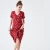 Import Best Selling High Quality Short Sleeve V Neck Polka Dot Midi Dress Custom Womens Dresses from China