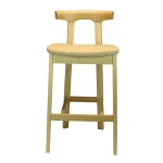Best selling products Modern Fabric wood tall bar chairs Nodic bar chair blue