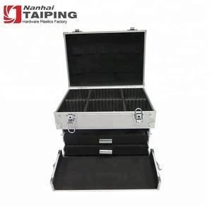 Big Professional Aluminum Carrying Tool Case With Compartment Board