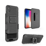 Black Belt Clip Shell Holster Combo Stand Case For Iphone XS Max