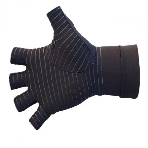 Black Copper Hands Compression half finger Gloves