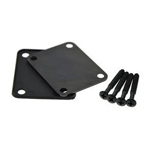 Black Square Neck Plate Metal Screw Fit For Guitar