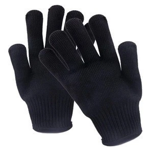 Black Working Safety anti Cut Resistant Protective Stainless Steel Wire Butcher Gloves