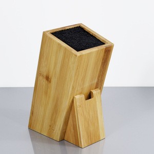 Blocks &amp; Roll Bags Bamboo material bamboo knife block universal knife holder