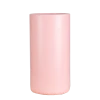 Blush pink smooth color painting tall cylinder shape outdoor cement garden pots planters to join fair trade