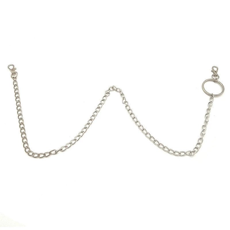 Body Metal Chain Accessories Silver Plated Zinc Alloy Single Layer Big Circle Trouser Chain For Party Jewelry