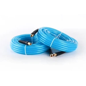 BRAIDED Polyurethane PU Air Hose 1/4" ID x 25 ft 300 PSI Air Compressor Hose with 1/4" MNPT Brass Endings