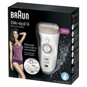Braun-Silk Wet And Dry Epilator 9. Includes Bikini Trimmer. M28A
