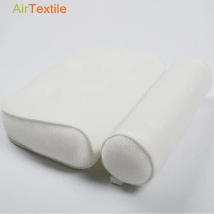 breathable and washable 3D air mesh bath pillow with headrest