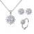 Import Bridal 925 sterling silver Geometric heart round oval square gemstone zircon wedding jewelry set from China