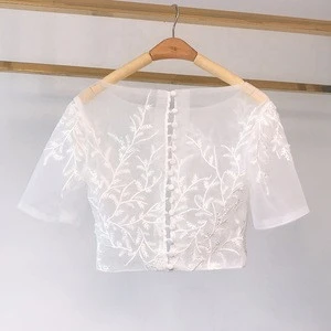 bride waistcoat  jacket Wedding dress marriage of the shoulders lace made