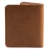 Import brown color vintage crazy horse leather bifold style business card holder wallet slim design from China