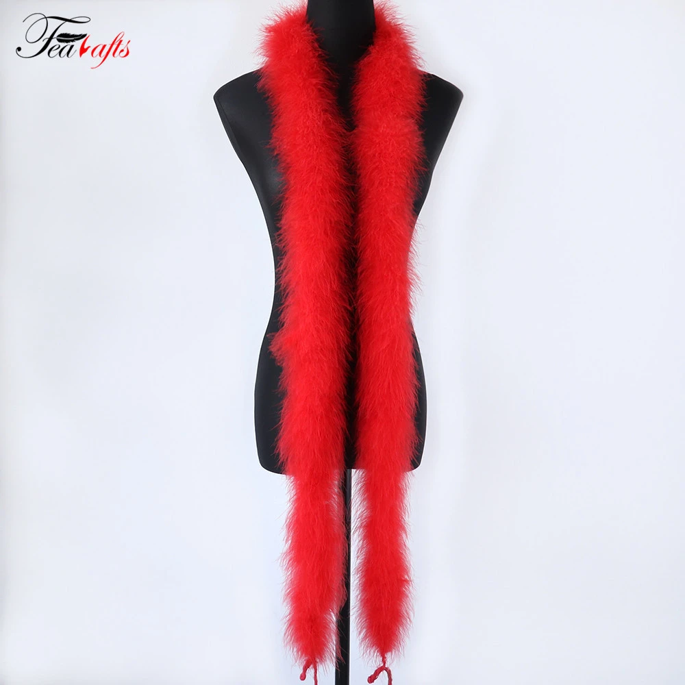 Bulk Price Turkey Feather Boas 22G Light Soft Marabou Feather Boa Red for Costumes Sewing Festival Carnival Supplies