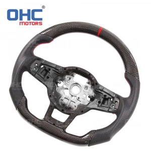 Carbon Fiber Steering Wheel Compatible With Golf7 MK7 GolfR OHC Motors