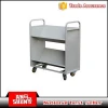 CAS-106 High quality popular 2 tiers steel library book trolley trucks with wheels