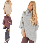 Casual Wholesale New Monogrammed Women Cloak Shirt Knit Sweaters