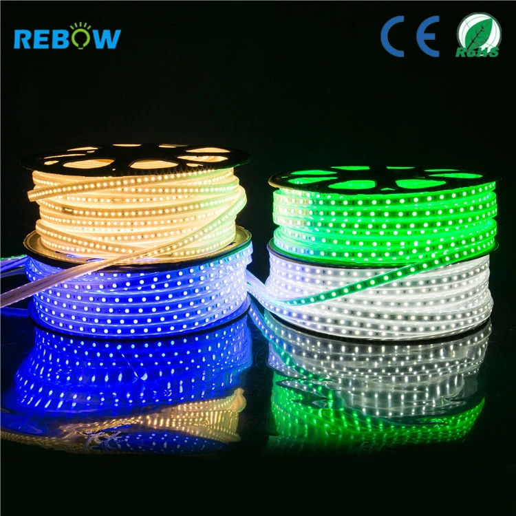 CE ROHS 60leds/m 110v 220v smd 5050 rgb 50 meter outdoor flexible led strip/rope light