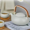 Ceramic afternoon tea coffee cup set  custom tea set  porcelain tea pot with tea strainer