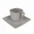 Import Ceramic Gray Square Dinner Set Porcelain Wholesale Dinnerware Embossed Plates and Bowl from China