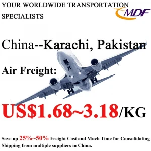 Cheap air freight from China to Karachi, Pakistan (KHI) / China top freight forwarder