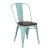 Import Cheap Furniture Stackable Industrial Vintage Bistro Iron Metal Chrome Dining Chair with Wooden Seats Indoor Outdoor from China