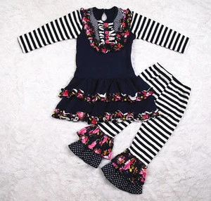Cheap kids clothes baby girl boutique cotton clothing boutique set