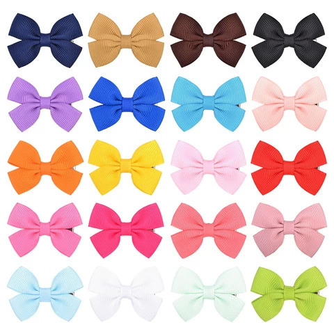 children 20 color small bowknot childrens hairpin cute princess ribbon hair bow bangs clip hair accessories 464