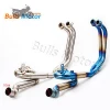 China factory Full motorcycle exhaust system with front header tube middle muffler pipe for  Yamahaa R25 /R3/MT03