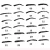 Import China Factory Grooming Tool Plastic DIY Shaping Eyebrow Stencil Template with 24pcs style from China